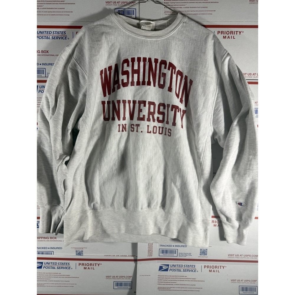 VTG Champion Reverse Weave WarmUp Sweatshirt Men's L Washington University